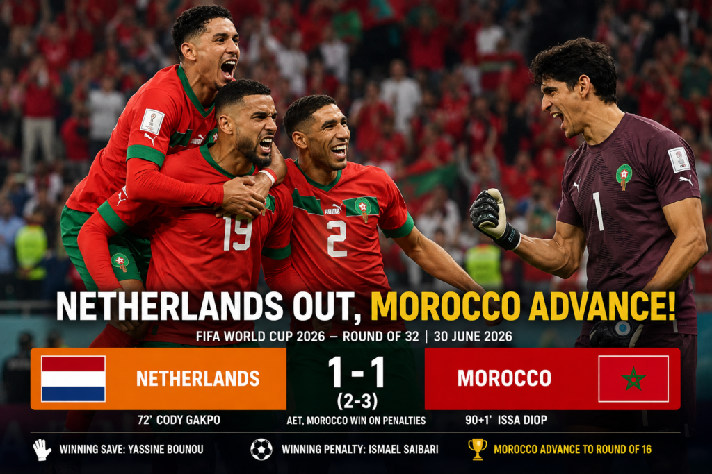 Morocco stunned the Netherlands.