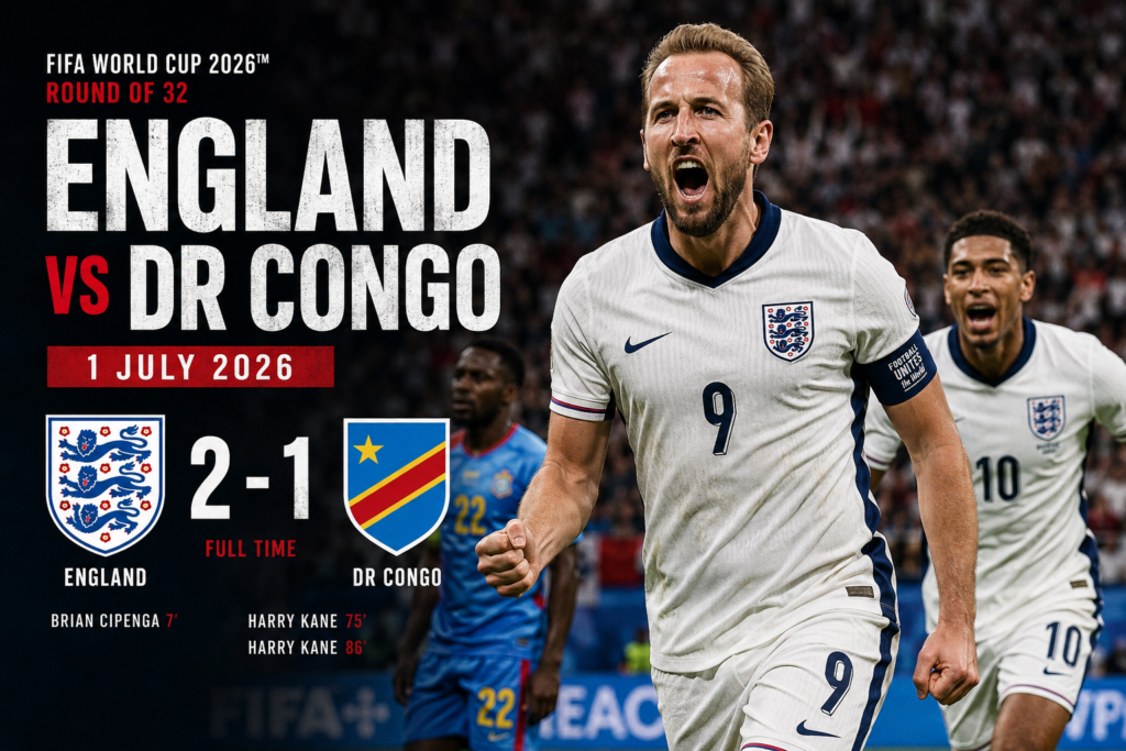 England vs DR Congo